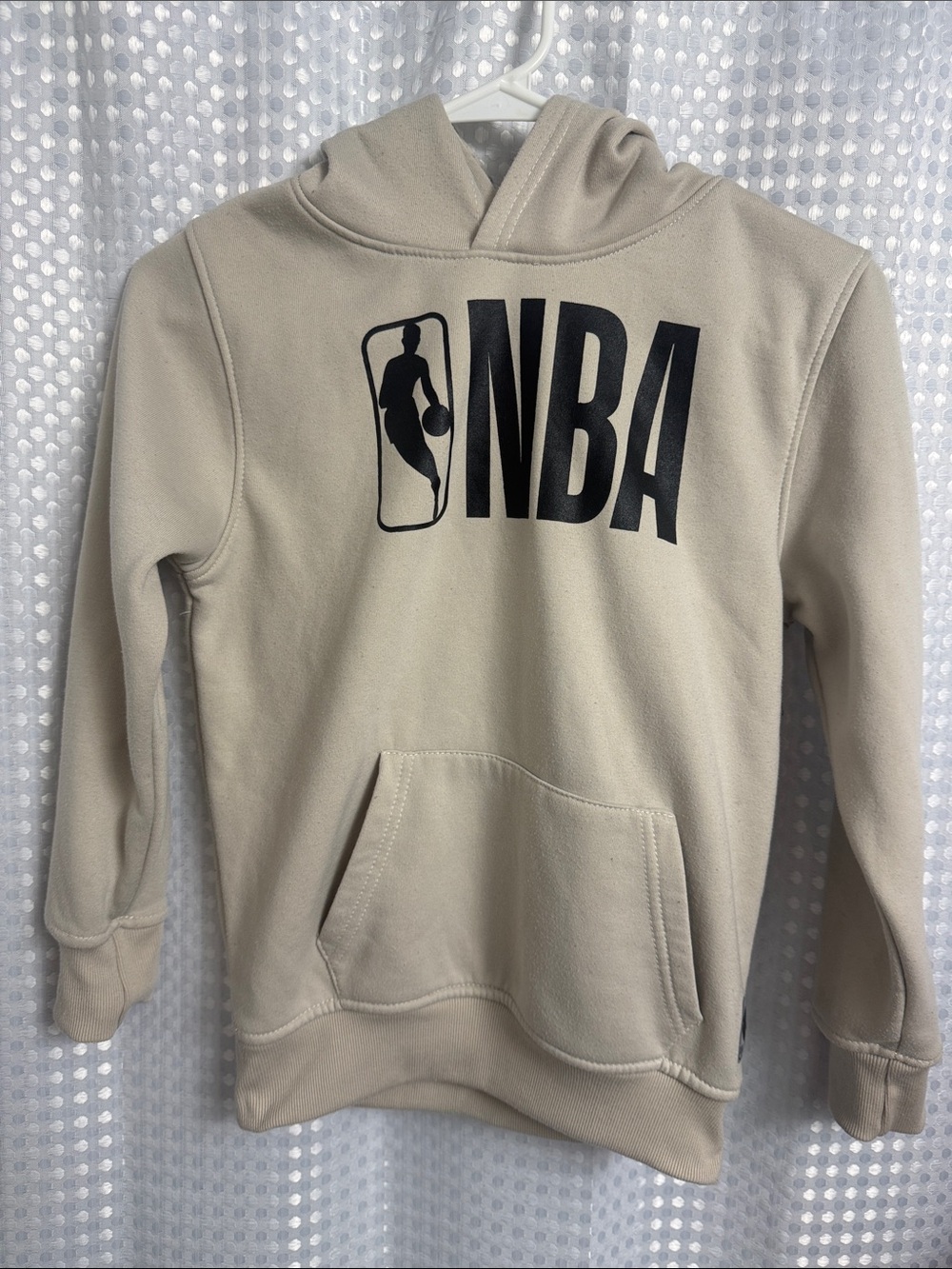NBA Youth Tan Hoodie with Black Logo